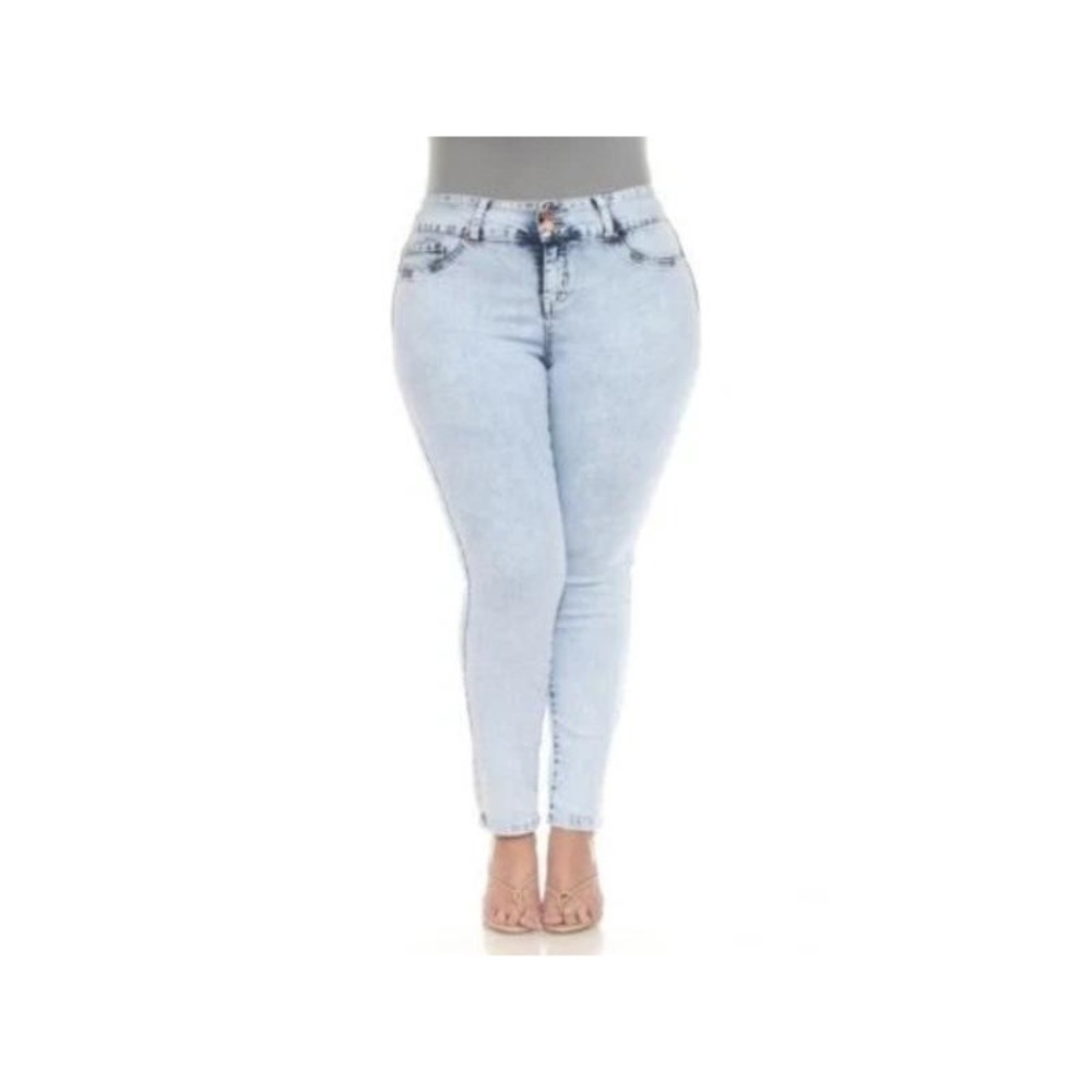 White Mark White Mark Plus Size (20) Stretch Denim Jeans - Light Wash